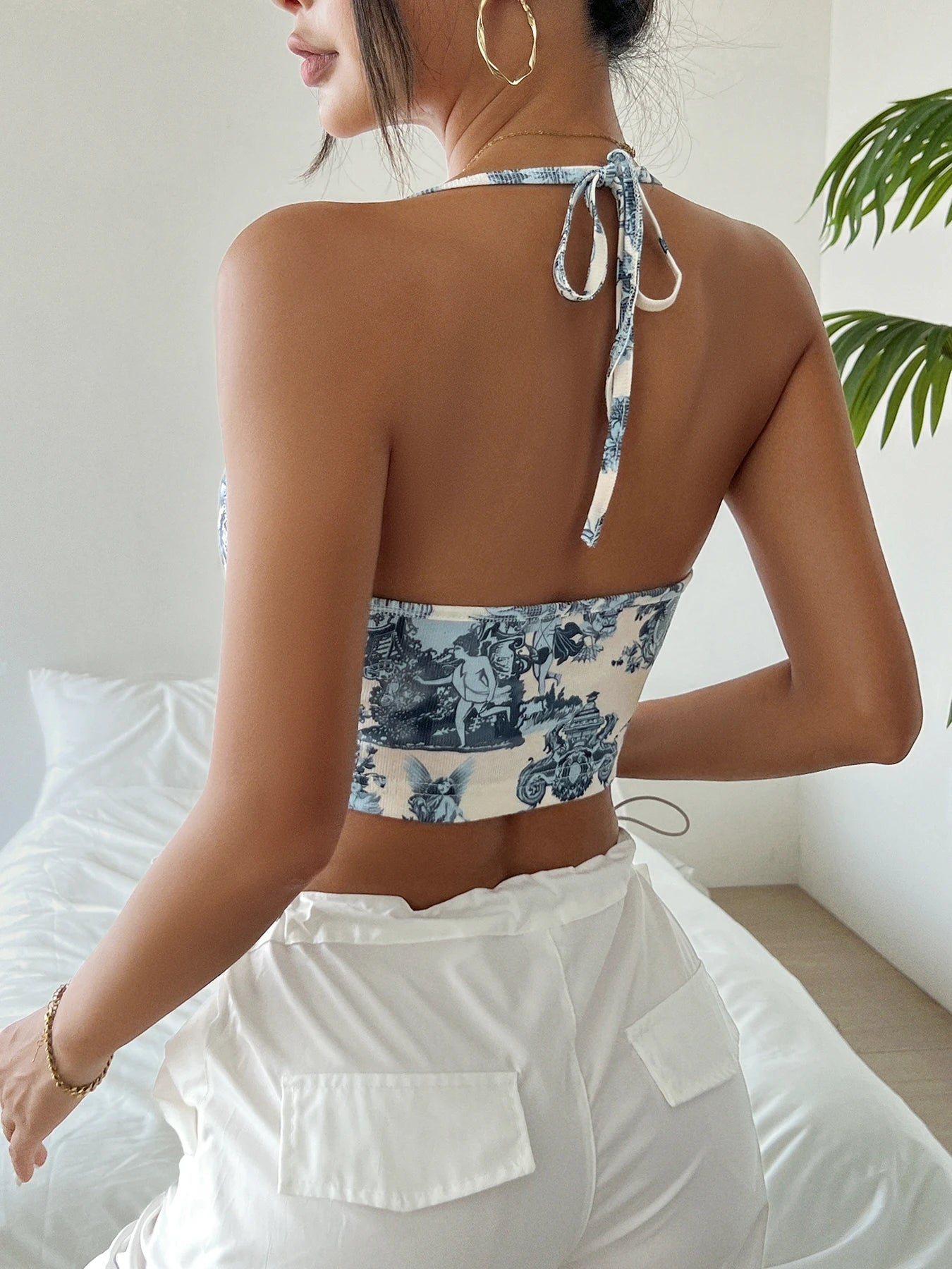 Womens Summer Camisole Crop Top